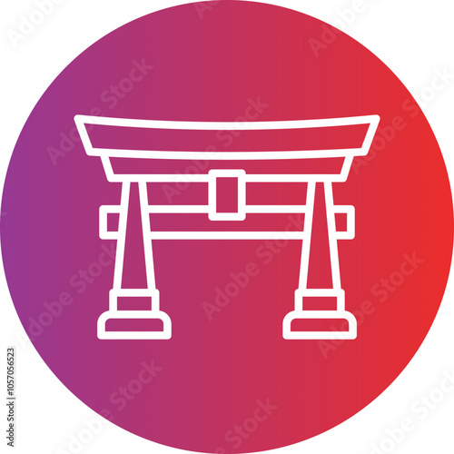 Torii Gate Icon Style