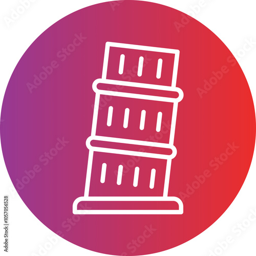 Pisa Tower Icon Style