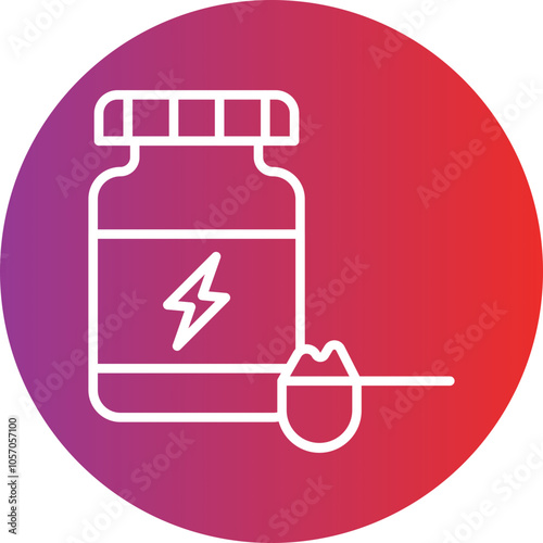 Protein Powder Icon Style