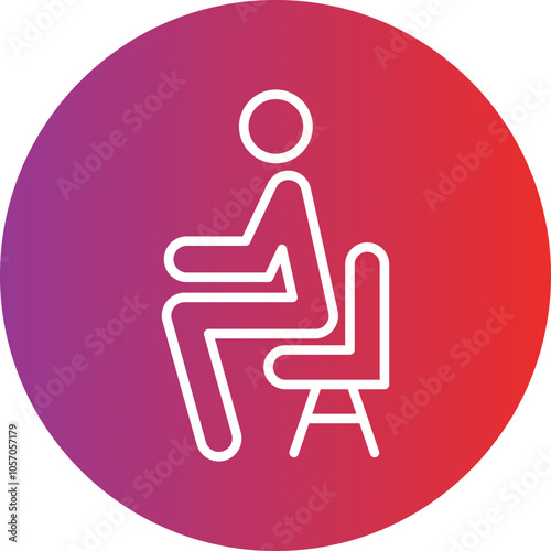 Sit Up Icon Style