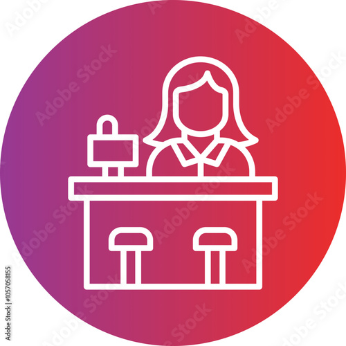 Bar Cashier Icon Style
