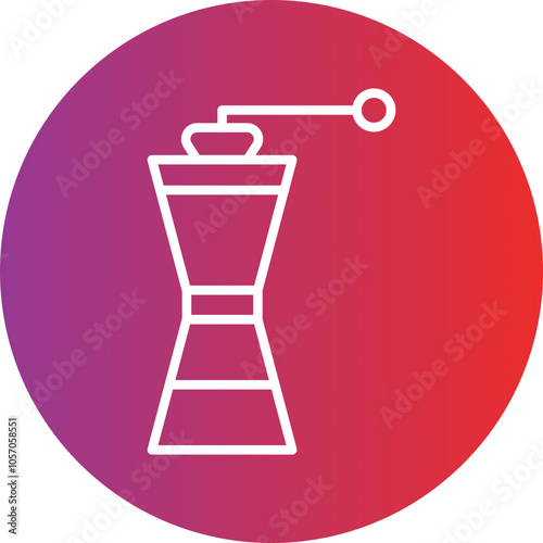 Coffee Mill Icon Style