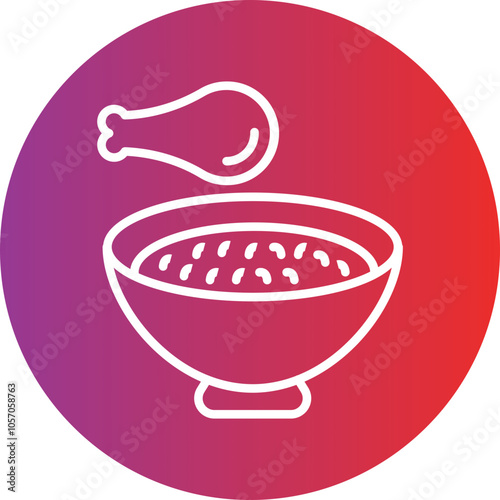 Chicken Rice Icon Style
