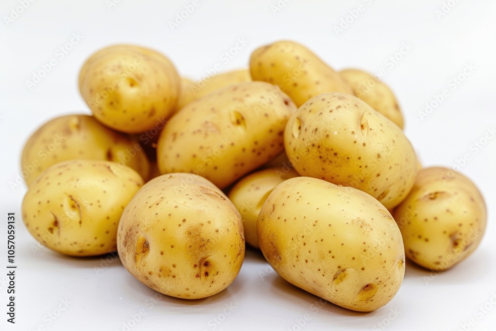 potatoes isolated on white background potatoes isolated on white background