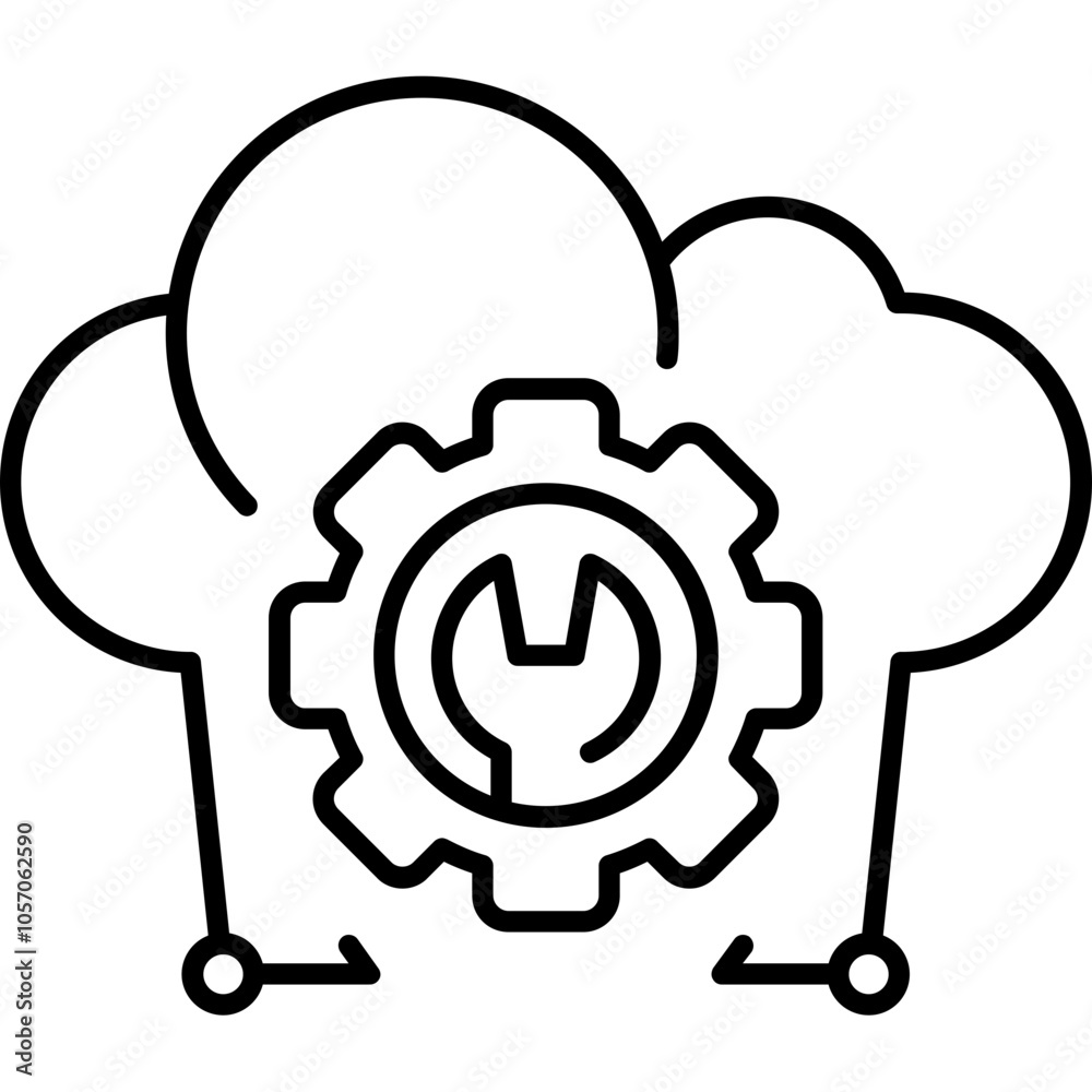 Cloud Managed Services Icon Cloud Managed Services Icon