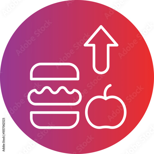 Calorie Intake Icon Style
