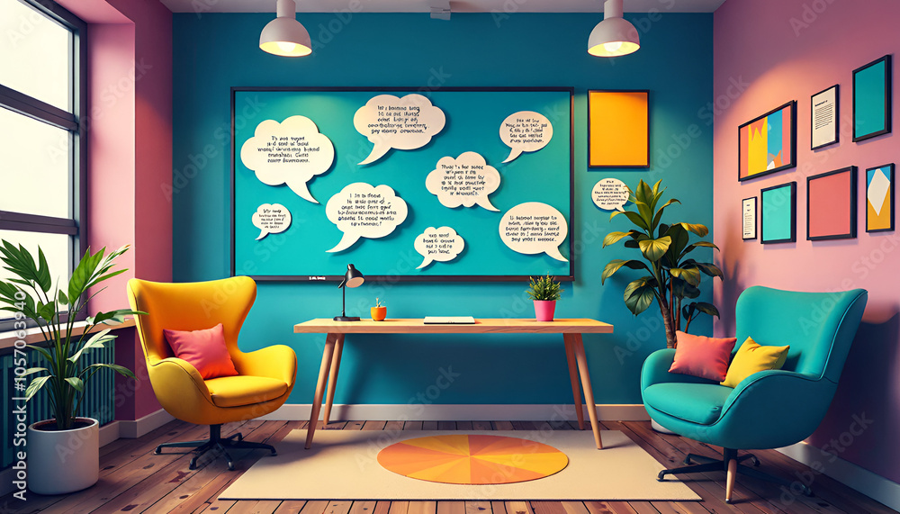 custom made wallpaper toronto digitalCreative Brainstorming Wall with Colorful Sticky Notes and Mind Map 
