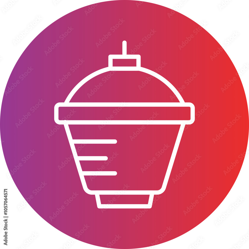 Crucible And Cover Icon Style Crucible And Cover Icon Style