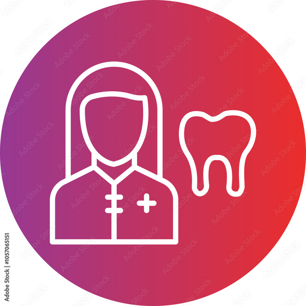 Dentist Female Icon Style Dentist Female Icon Style