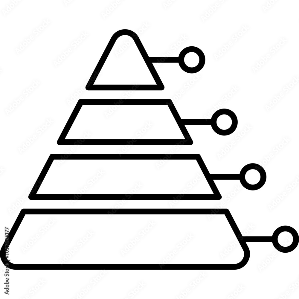 Pyramid Chart Icon Pyramid Chart Icon