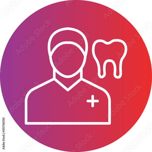 Dentist Male Icon Style