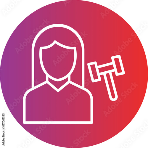 Judge Female Icon Style