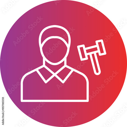 Judge Male Icon Style