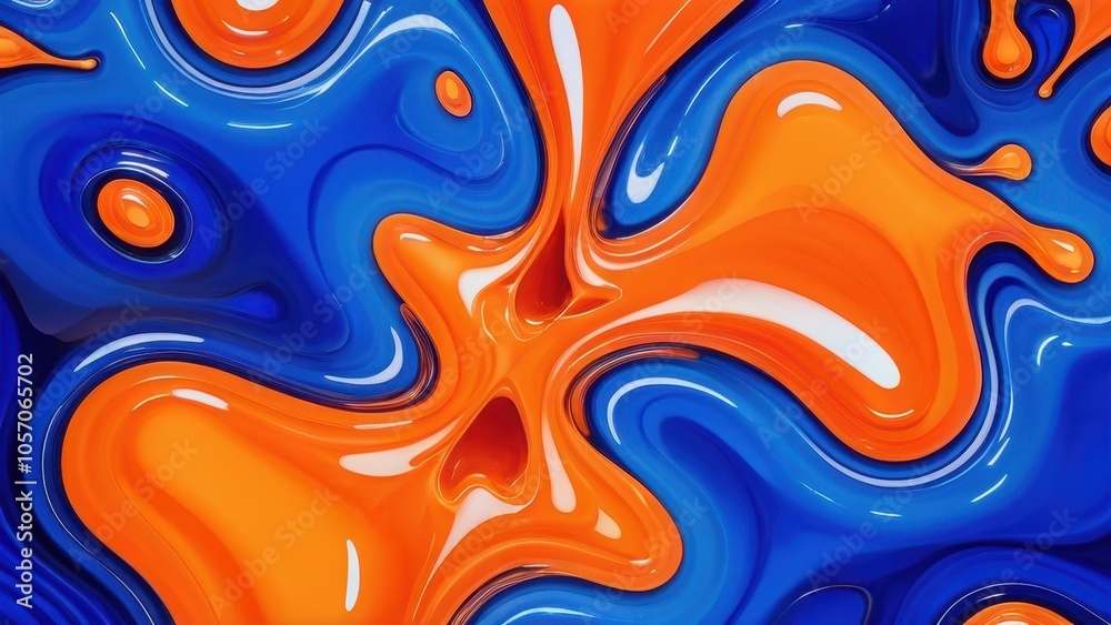 Vibrant abstract background featuring fluid orange and blue shapes, perfect for modern designs and digital art projects Vibrant abstract background featuring fluid orange and blue shapes, perfect for modern designs and digital art projects