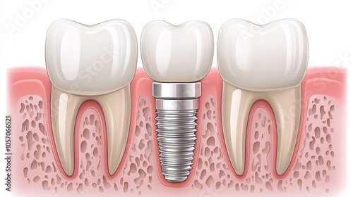 dental care and implant treatment implanted into the jaw bone for tooth restoration, providing a comprehensive look at oral surgery, health procedures, and dental advancements