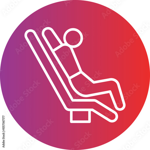 Leaned Back Icon Style