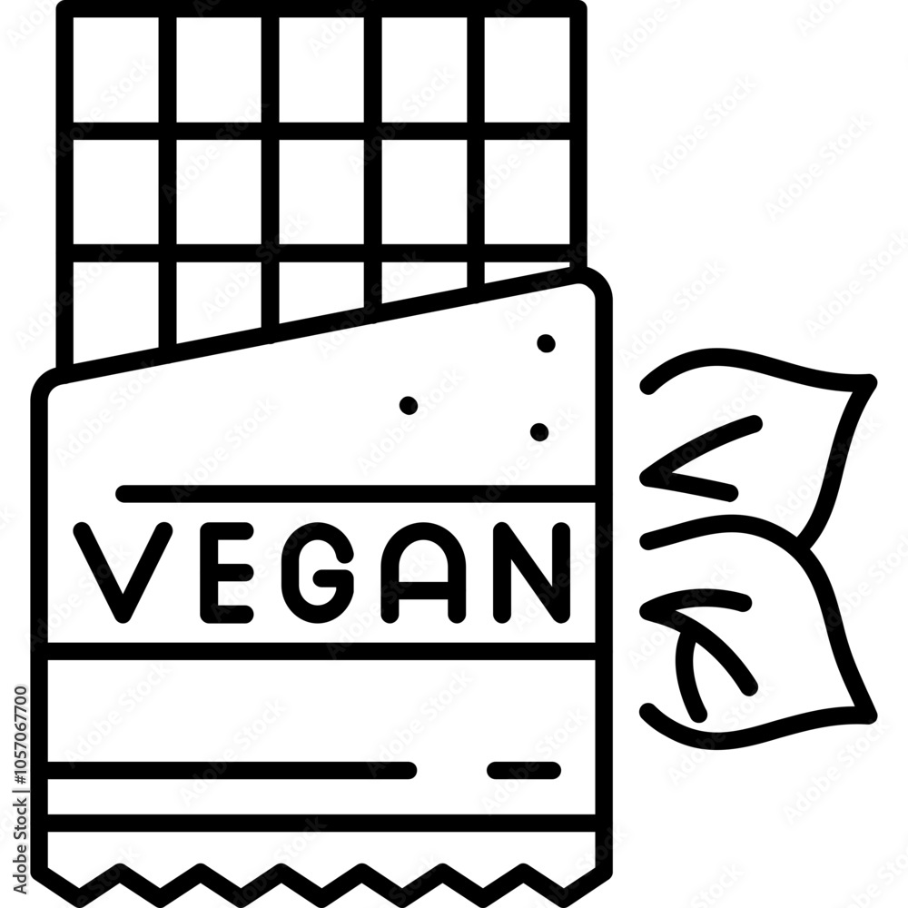 Vegan Chocolate Icon Vegan Chocolate Icon