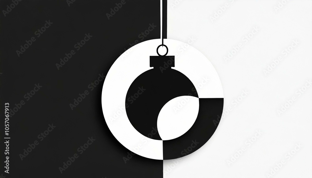 black and white christmas ball design black and white christmas ball design