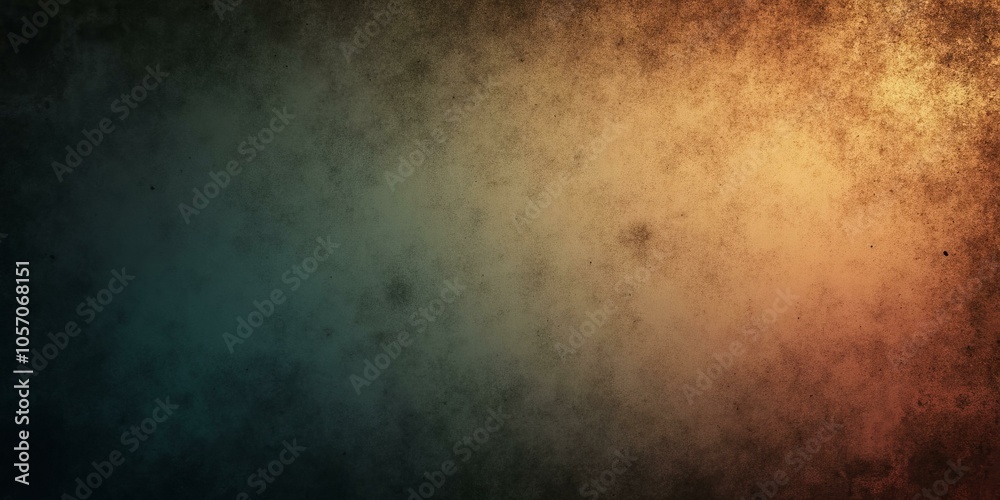 Abstract Artwork With Gradient From Deep Teal To Warm Orange With Gritty Texture Abstract Artwork With Gradient From Deep Teal To Warm Orange With Gritty Texture
