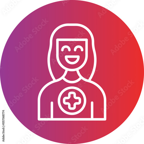 Female Patient Icon Style