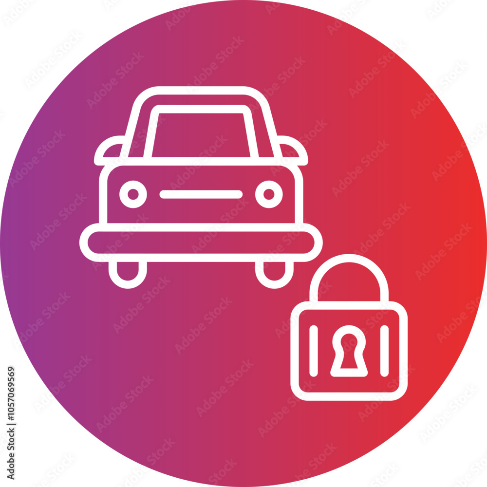 Car Security Icon Style Car Security Icon Style