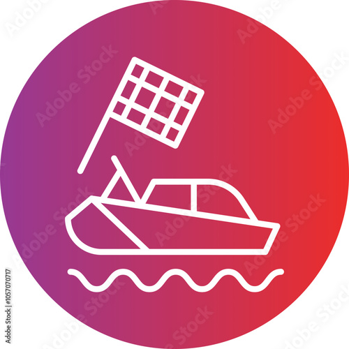 Powerboat Racing Icon Style