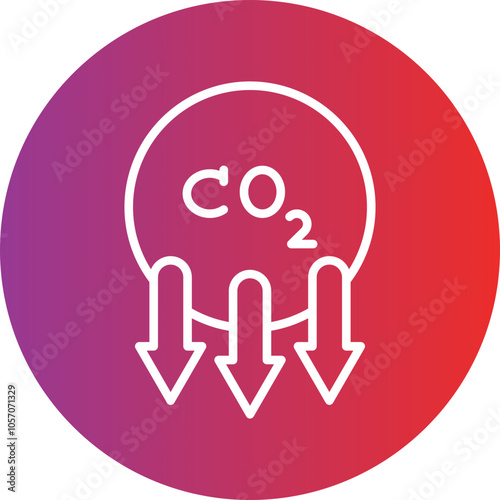 Reduce Co2 Emissions Icon Style