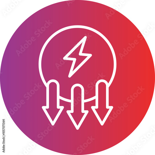 Reduce Energy Consumption Icon Style