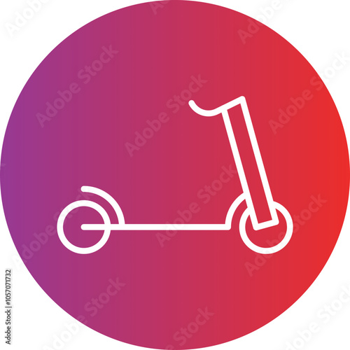 Kick Scooter Icon Style