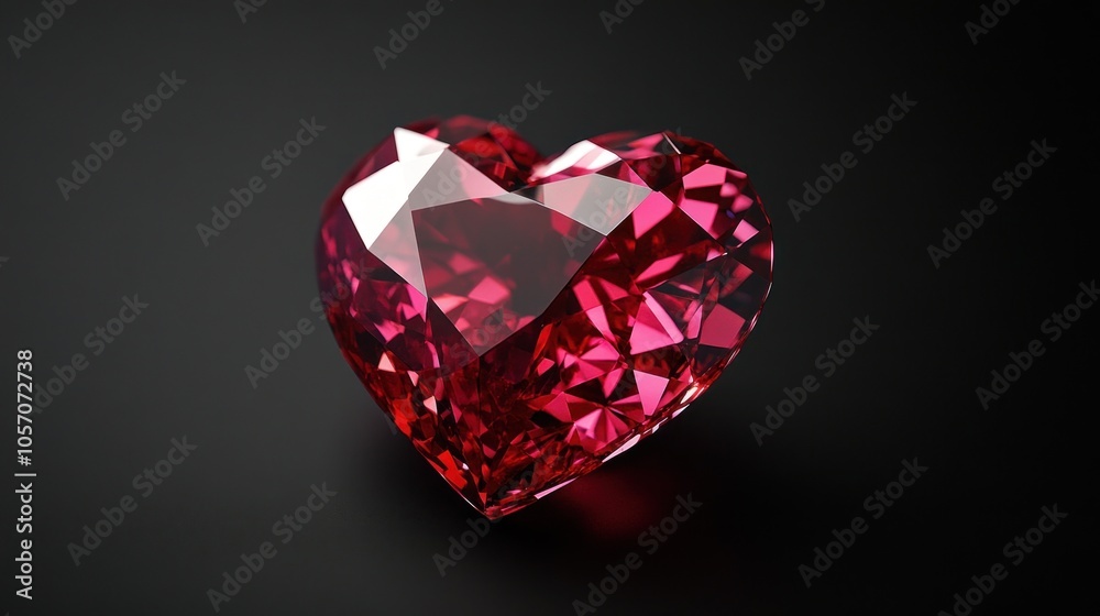 Sparkling Heart Shaped Ruby Gemstone Sparkling Heart Shaped Ruby Gemstone