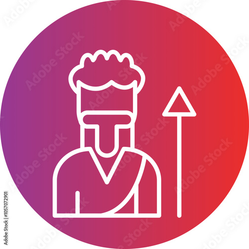Neanderthal Man Icon Style