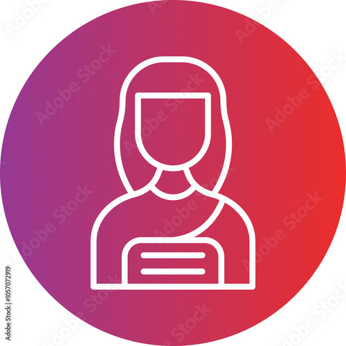 Neanderthal Woman Icon Style