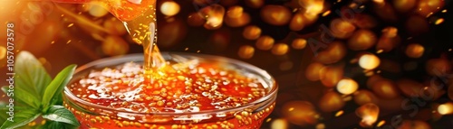 Close-up RAW Style Tradial Thai fish sauce fermentati, flavor enhancer