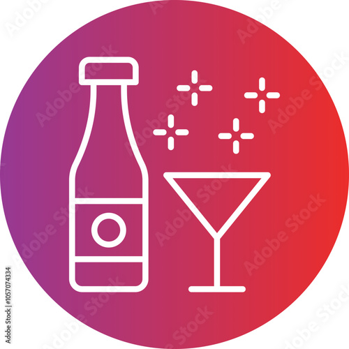 Alcohol Addiction Icon Style