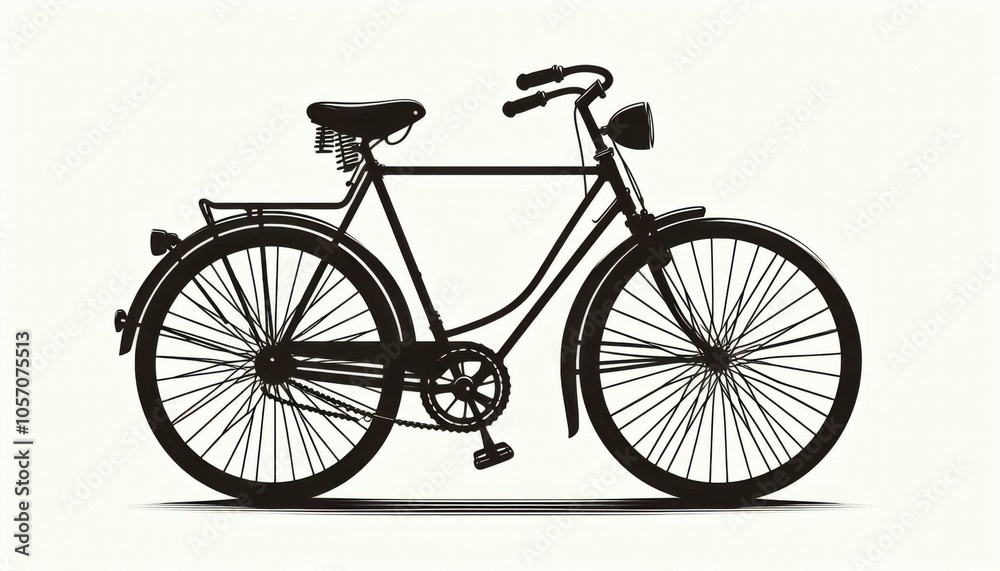 Fototapeta premium vintage bicycle silhouette