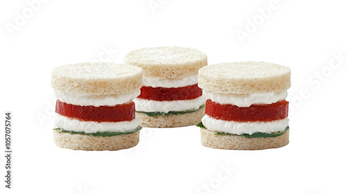 Closeup of delicious sandwiches, a quick and satisfying meal with fresh ingredients photo