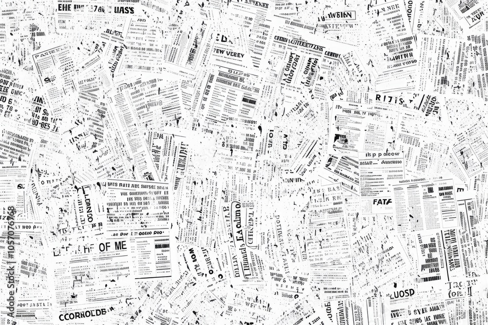 A scattered pile of torn newspapers is resting on a table A scattered pile of torn newspapers is resting on a table