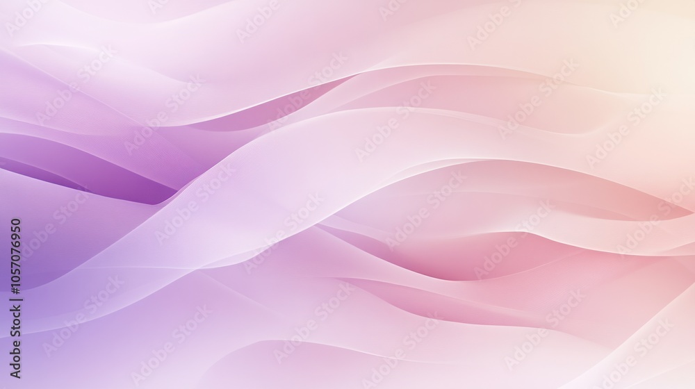 Fototapeta premium Wavy abstract texture with pastel pinks and purples, forming a soft, flowing pattern, ideal for backgrounds