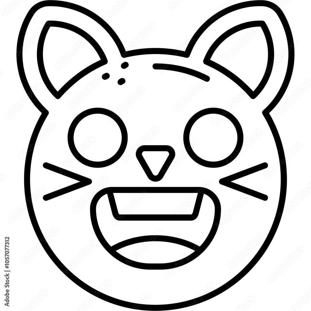 Smiling Cat Face with Open Mouth Icon Smiling Cat Face with Open Mouth Icon