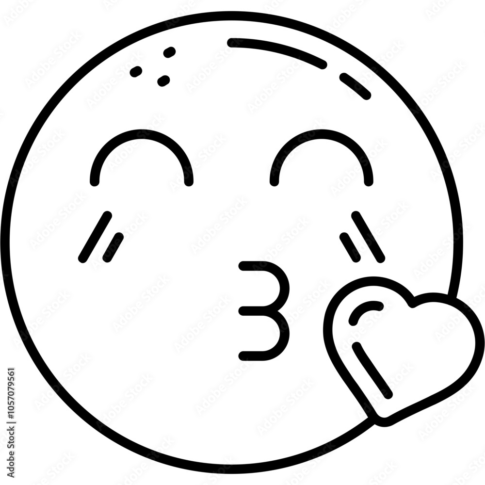 Kissing Face Icon Kissing Face Icon