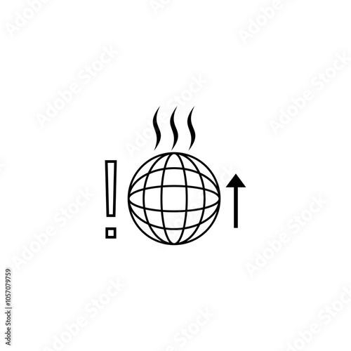 Global warming icon trendy and modern symbol for graphic and web design on white background.