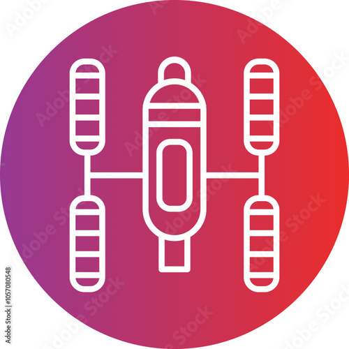 Fototapeta Naklejka Na Ścianę i Meble -  Space Station Icon Style