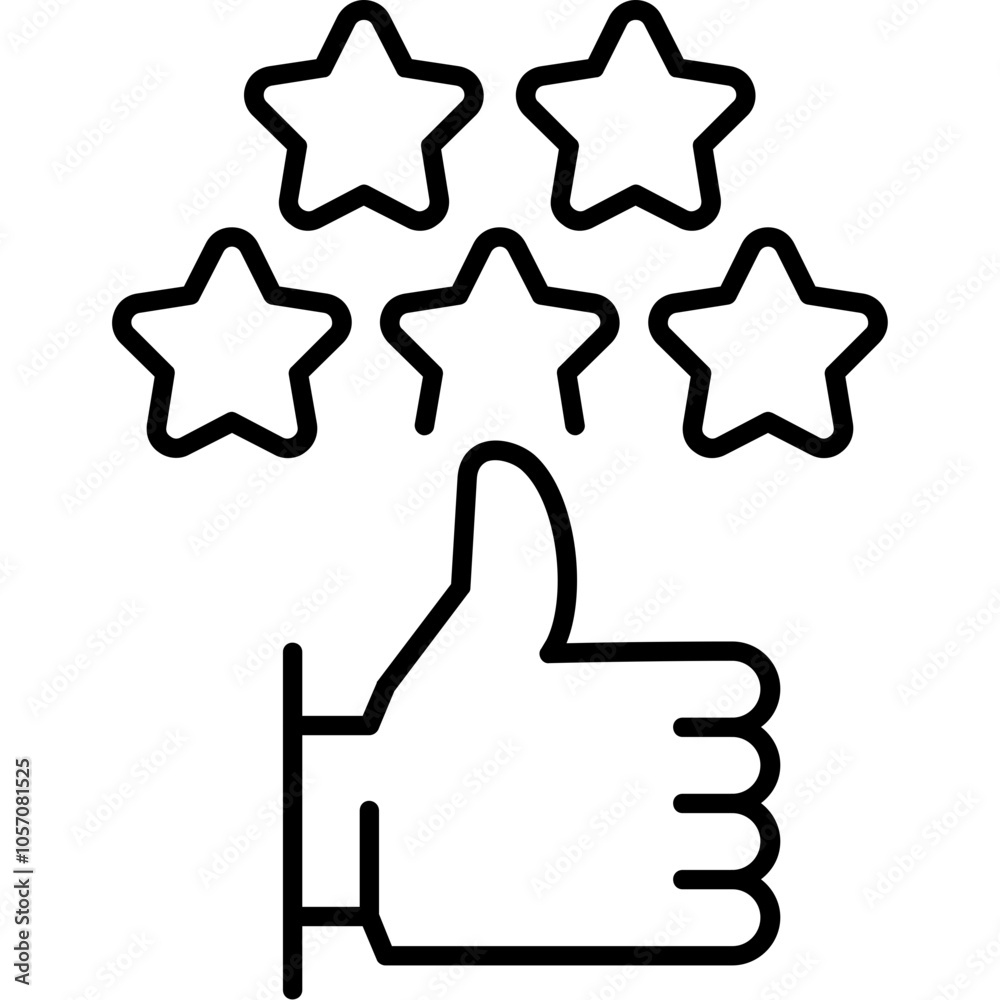 Five-Star Rating Icon