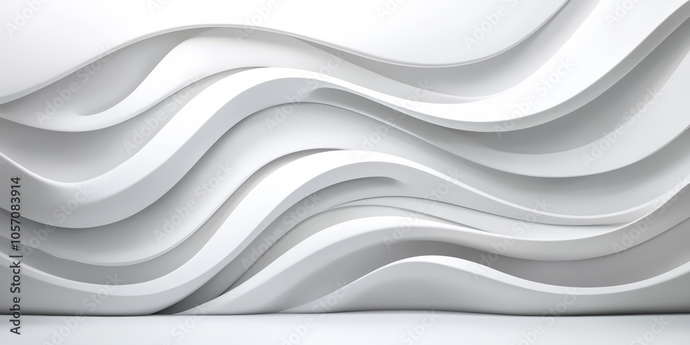 A modern, textured wall design featuring smooth, flowing waves in white tones, creating depth and visual interest. A modern, textured wall design featuring smooth, flowing waves in white tones, creating depth and visual interest.