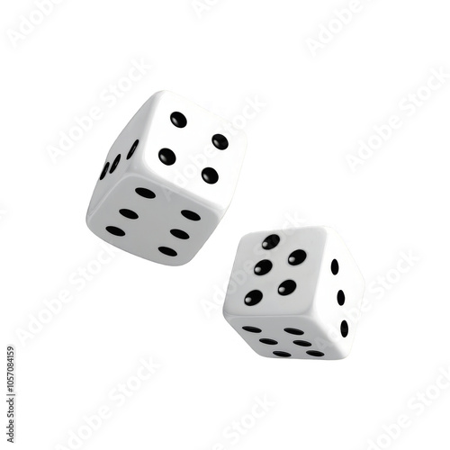 Casino Dice Game Icon 3D Render