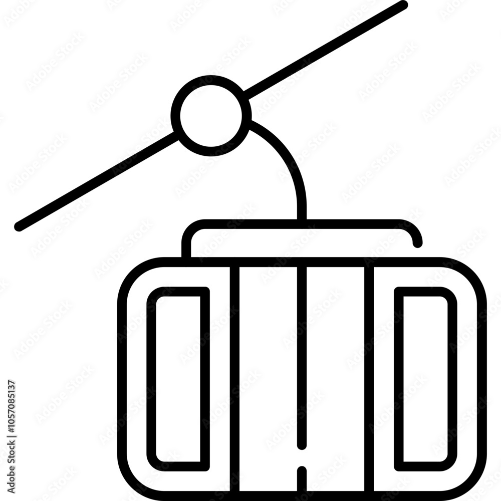 Fototapeta premium Ski Lift Icon
