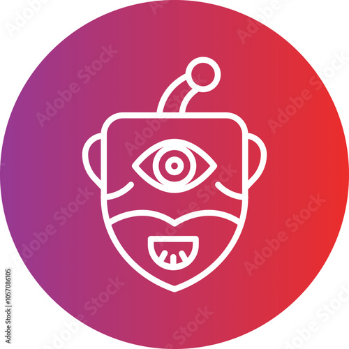 Cyclop Monster Icon Style