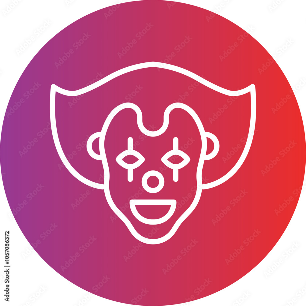 Scary Clown Icon Style