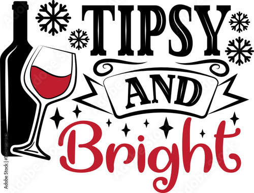 Tipsy and Bright typography graphic