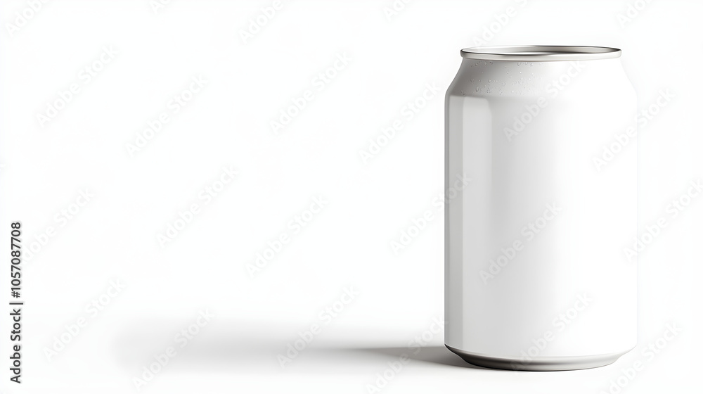 Soda can with a blank label allowing full customization of the design Soda can with a blank label allowing full customization of the design